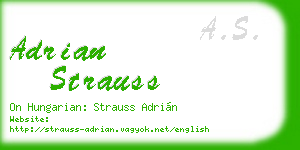 adrian strauss business card